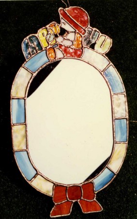 I made this mirror as a gift for a birth of my   best friend's baby. 
